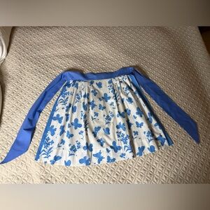 Apron half apron with butterflies and flowers